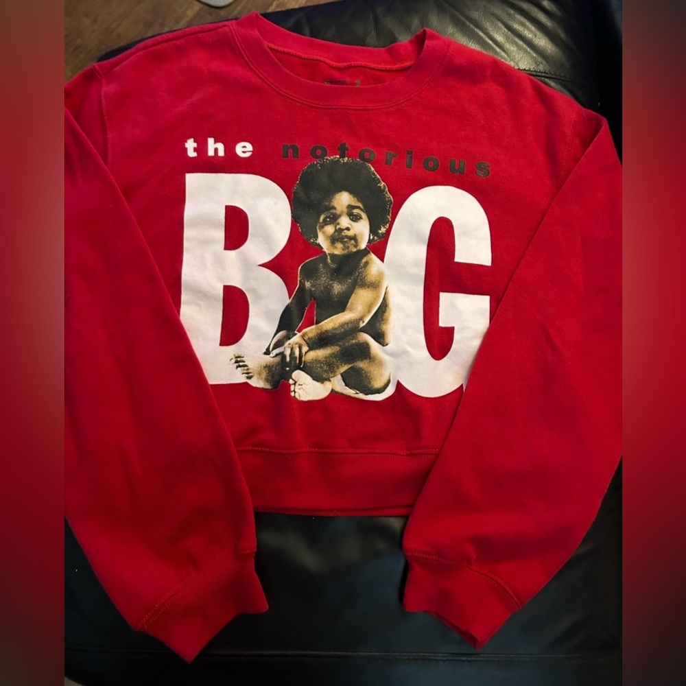 Vibrant Red Crewneck Sweatshirt with Graphic Design